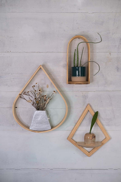 Grotto Shelf | Plant Shelf | Wooden Wall Shelf | Wall Hanging | Curio Shelf | Wall Display Shelf | Modern Wall Shelf