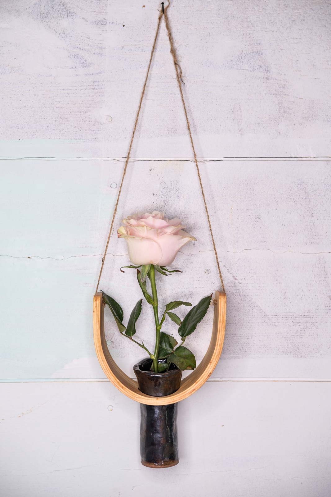 ceramic plant hanger Cradle Wave Ceramic Vase Plant Hanger, Hanging Planter, Plant Display,