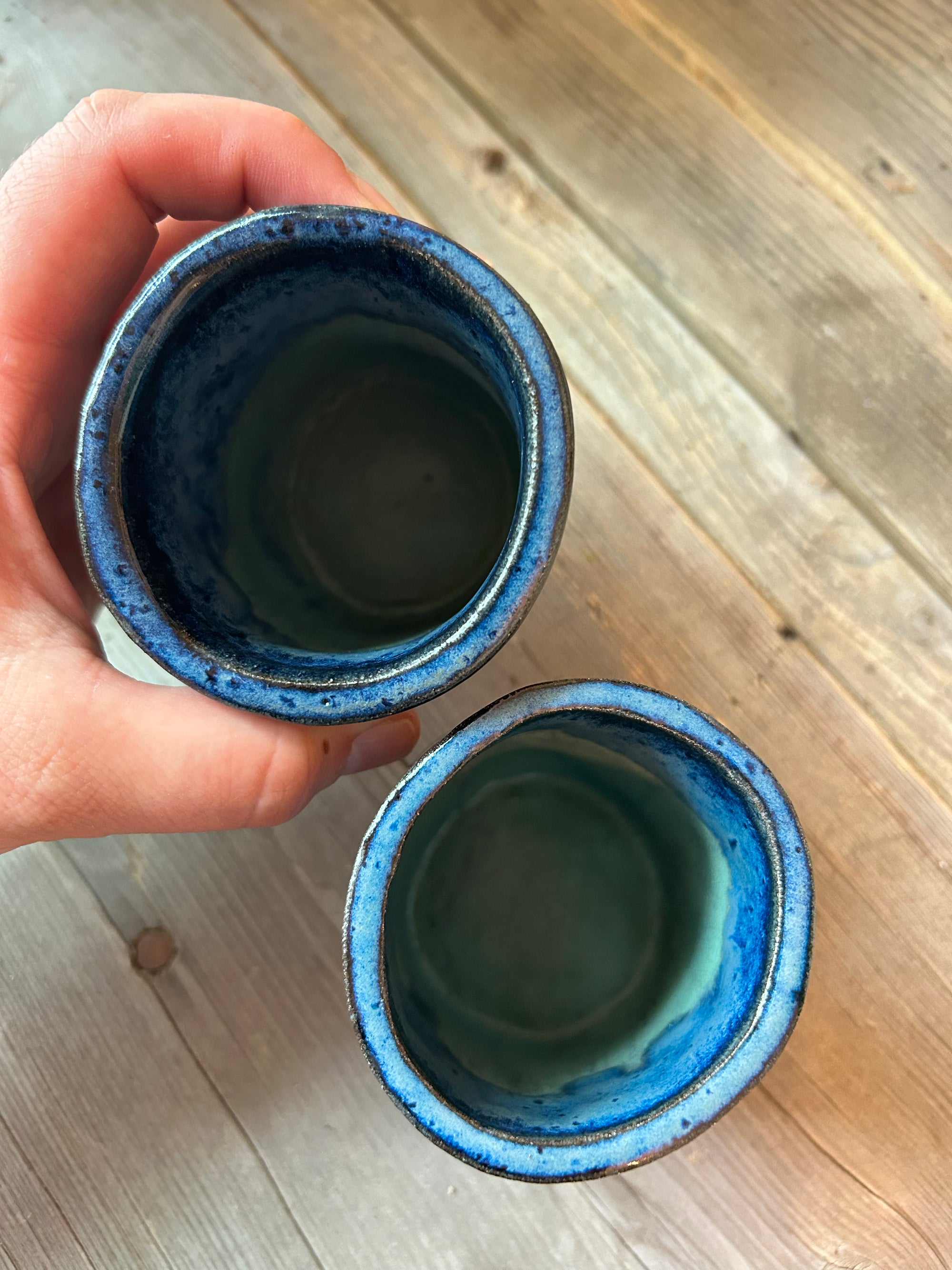ceramic wine / cocktail / tea glasses