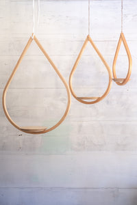 wooden teardrop plant hanger Medium Wooden Hanging Planter, Teardrop Hanger, Planter With Saucer, A
