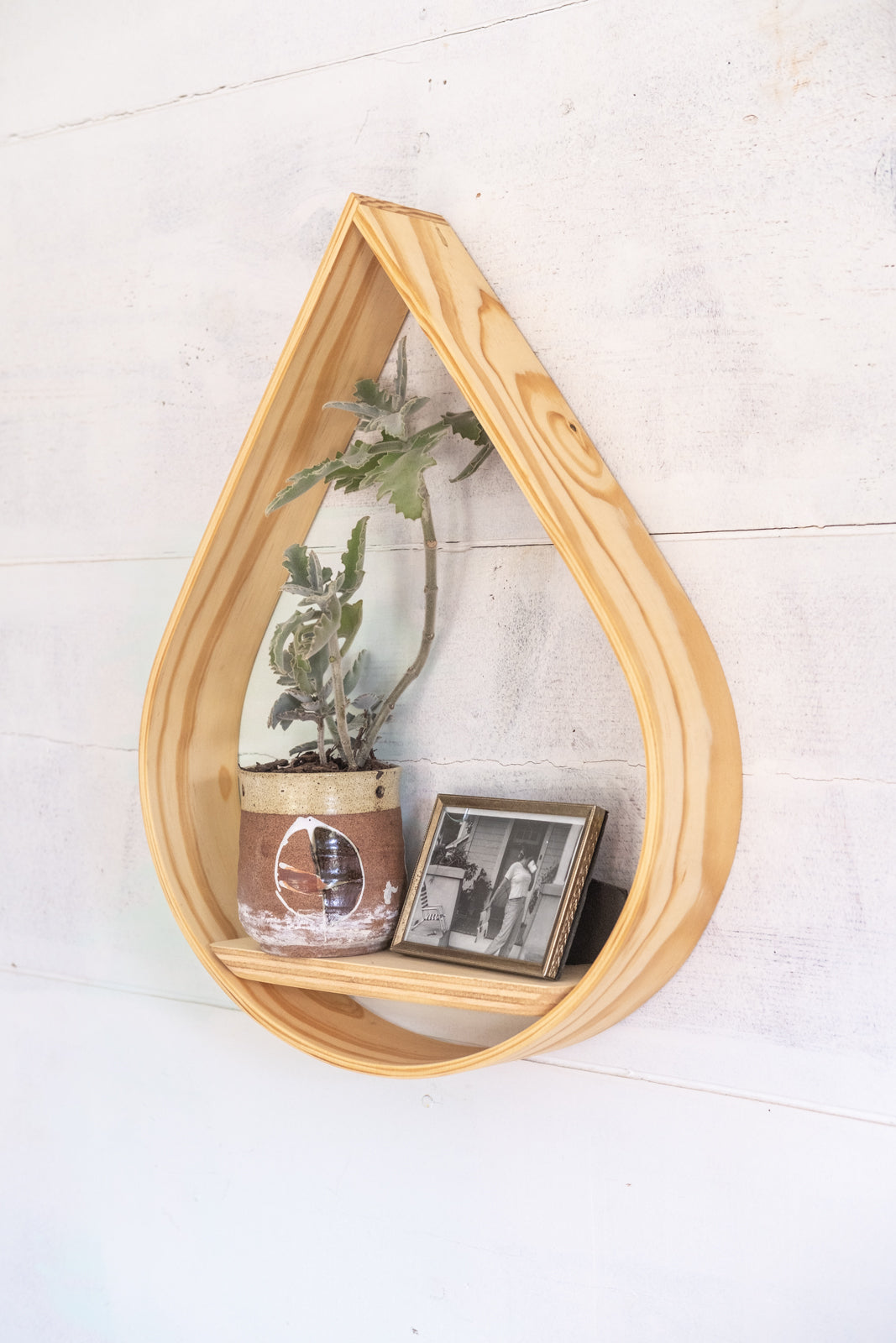 Medium Teardrop Plant Shelf Cubby | Wall Shelf | Wall Hanging
