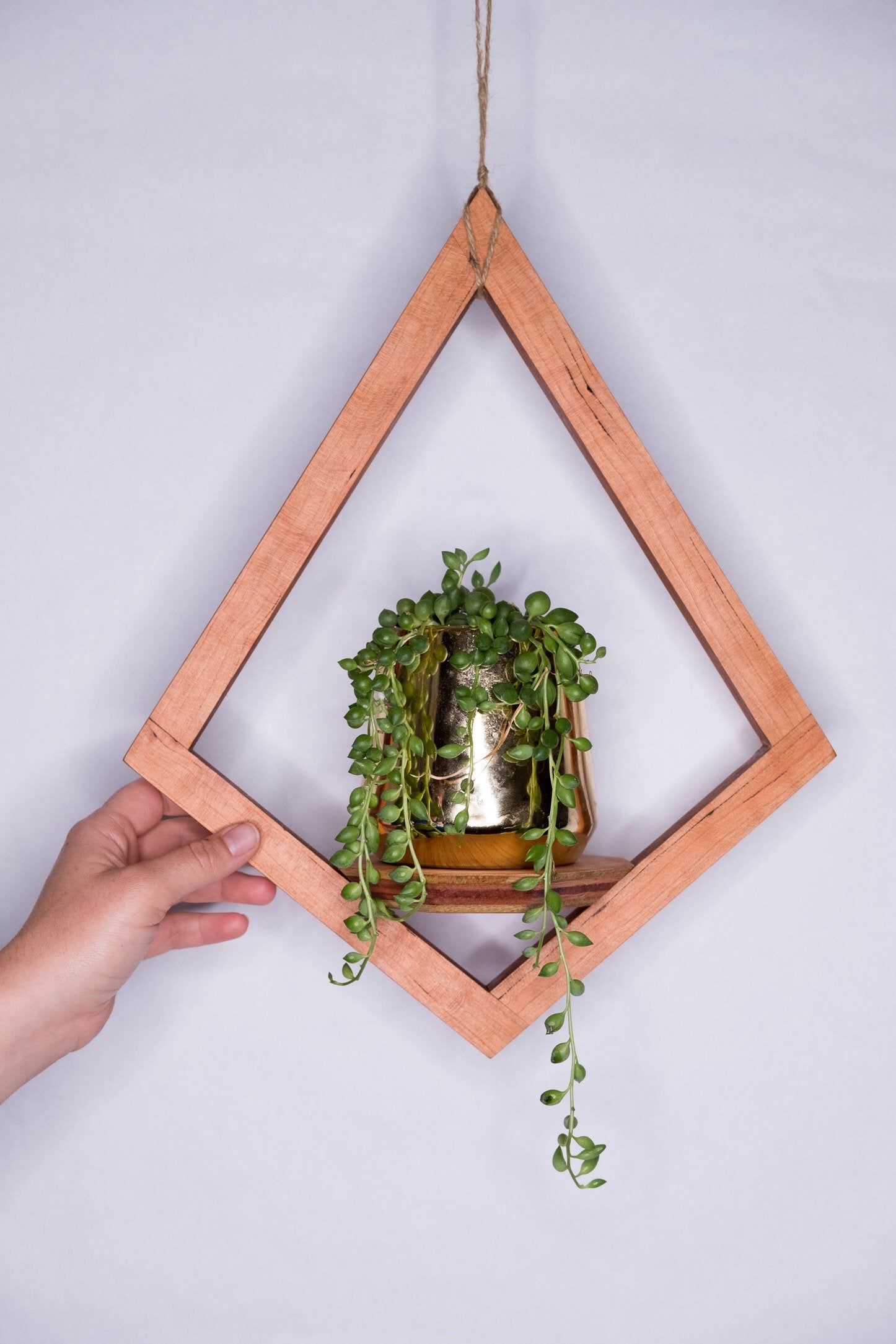 diamond plant hanger Diamond Wooden Plant Hanger
